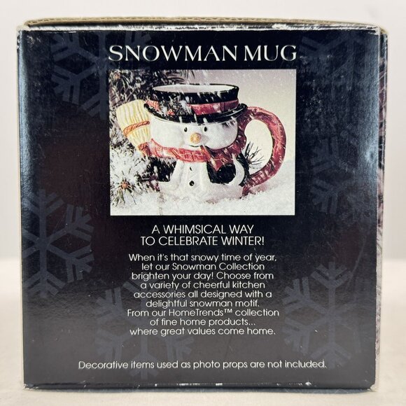 Home Trends 12 Oz Hand-Painted Snowman Mug Ceramic Holiday Coffee Tea Cup - Picture 9 of 15